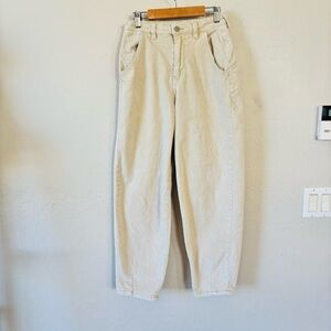 Barrel corduroy pants in cream XS fits‎ S